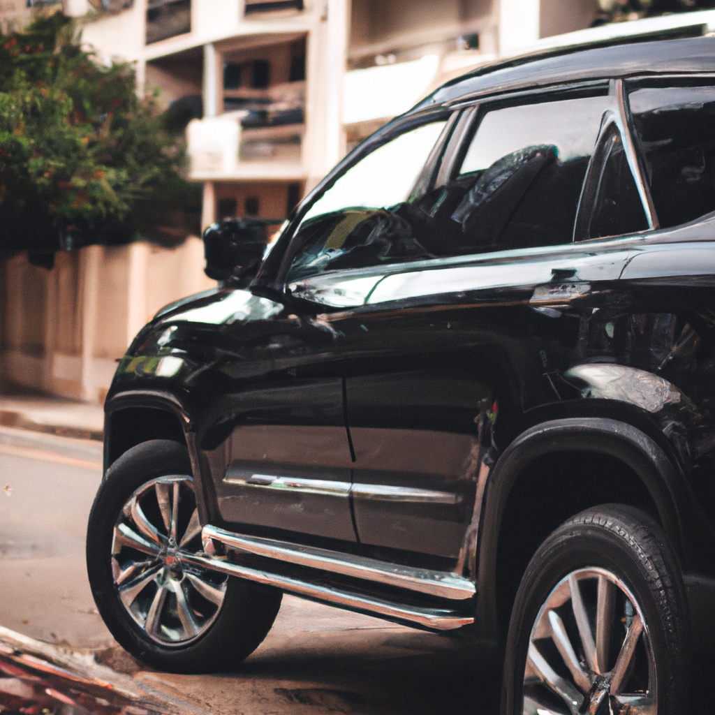 SUV de luxo preto estacionado em São Paulo